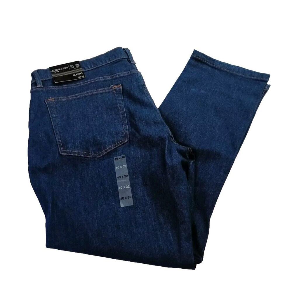 Alfani Jeans‎ Men's Size 40x32 Blue Straight Leg David Rinse Cotton Blend